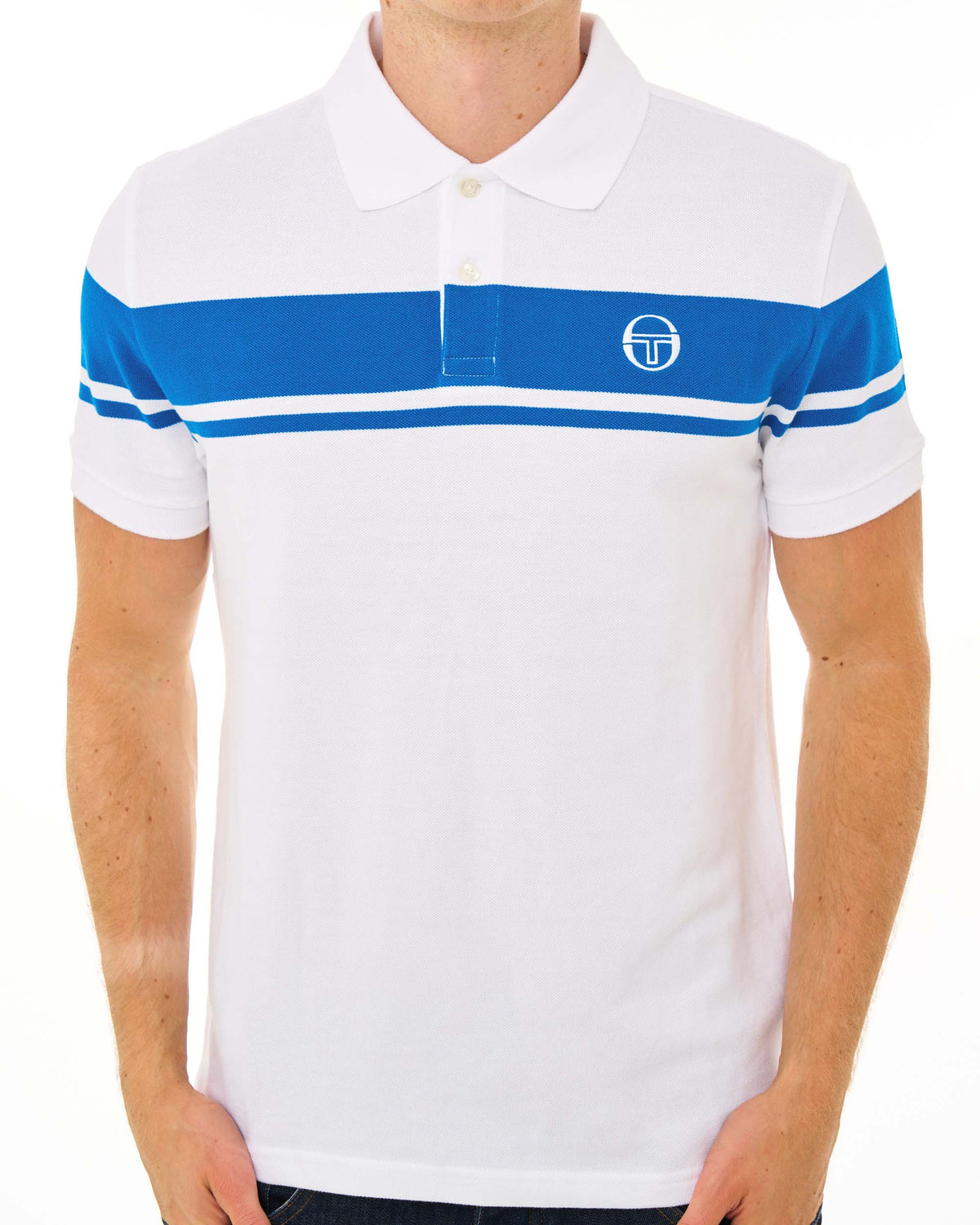Sergio Tacchini Young Line Polo Shirt White/Blue