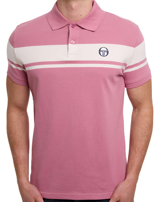 Sergio Tacchini Young Line Polo Shirt Foxglove Pink/Gardenia