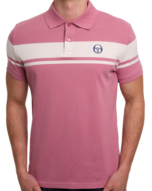 Sergio Tacchini Sergio Tacchini Young Line Polo Shirt Foxglove Pink/Gardenia