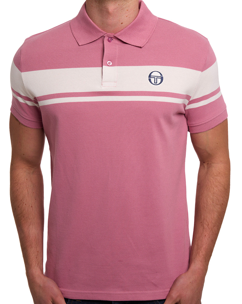 Sergio Tacchini Young Line Polo Shirt Deep Pink/Gardenia