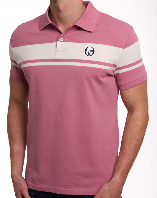 Sergio Tacchini Sergio Tacchini Young Line Polo Shirt Foxglove Pink/Gardenia