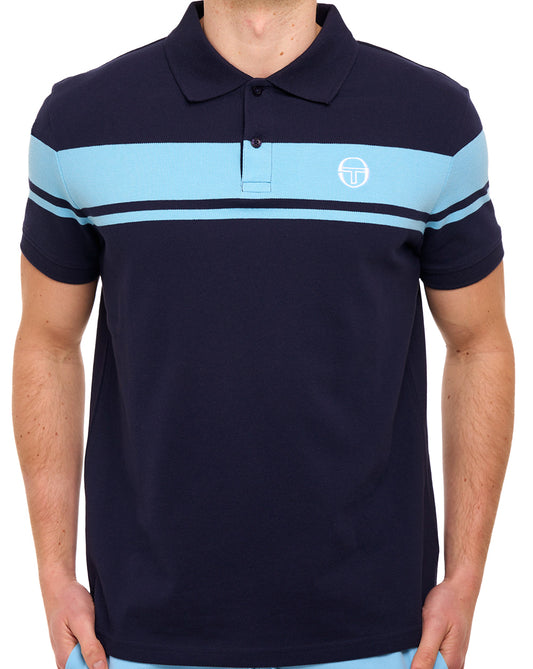 Sergio Tacchini Sergio Tacchini Young Line Polo Shirt Navy Blue/Baltic Sea