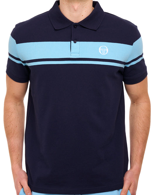 Sergio Tacchini Young Line Polo Shirt Navy Blue/Baltic Sea