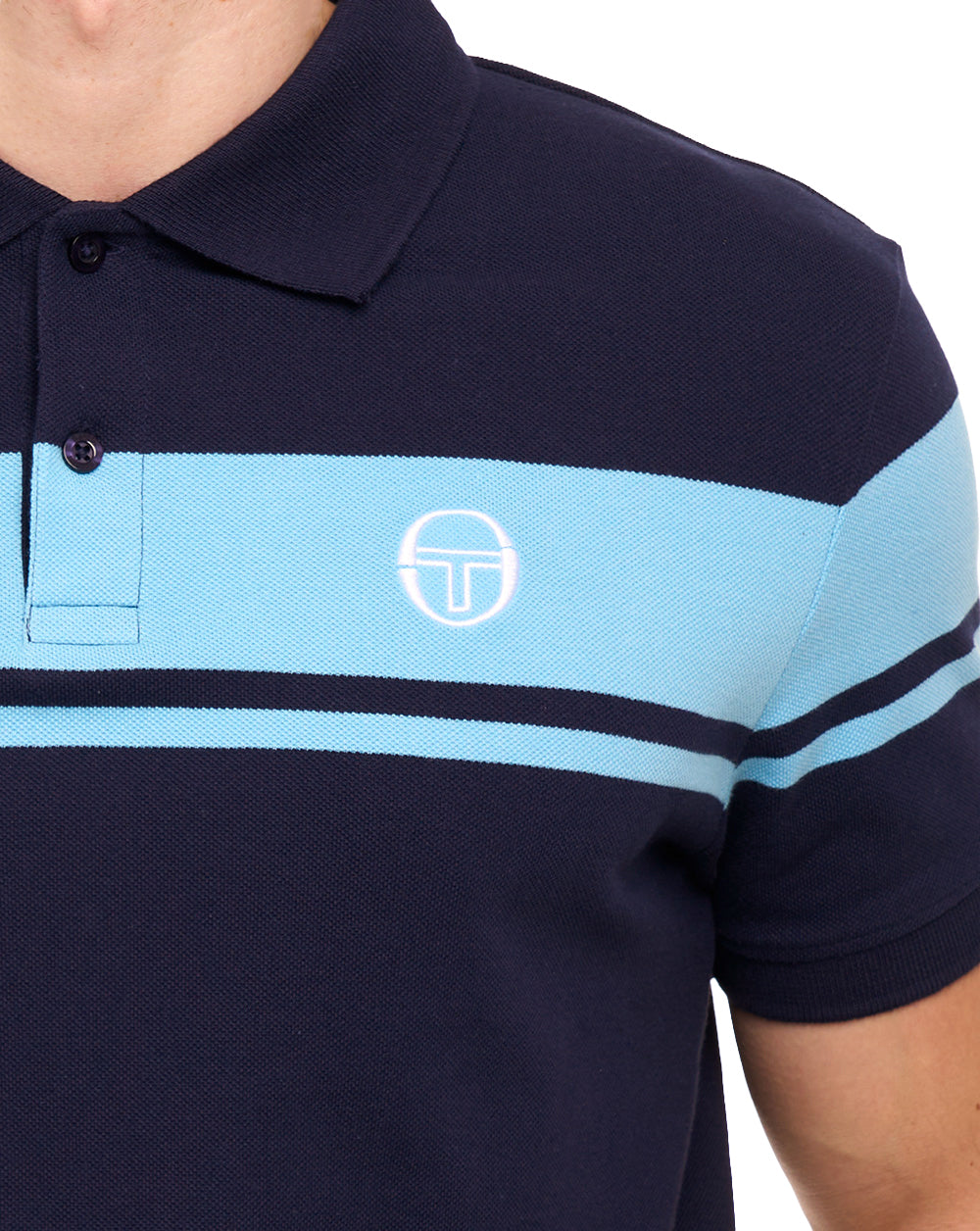 Sergio Tacchini Young Line Polo Shirt Navy Blue/Baltic Sea