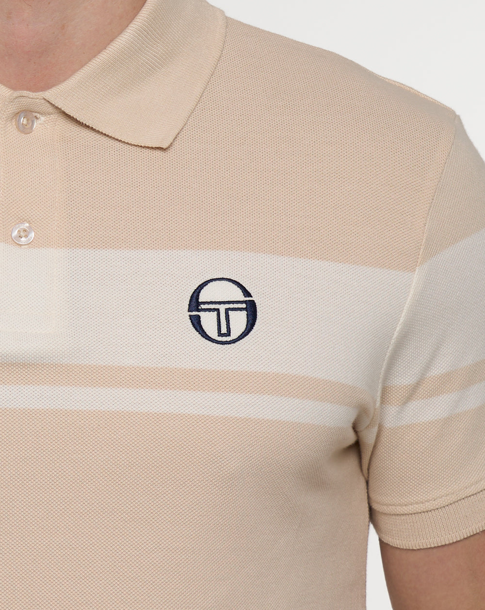 Sergio Tacchini Young Line Polo Shirt Sandshell/Gardenia