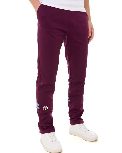 Sergio Tacchini Zip Bottom Track Pants Burgundy/Blue