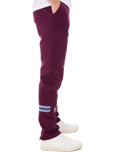 Sergio Tacchini Zip Bottom Track Pants Burgundy/Blue