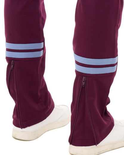 Sergio Tacchini Zip Bottom Track Pants Burgundy/Blue
