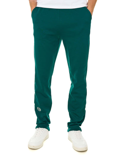 Sergio Tacchini Zip Bottom Track Pants Deep Teal/Gardenia