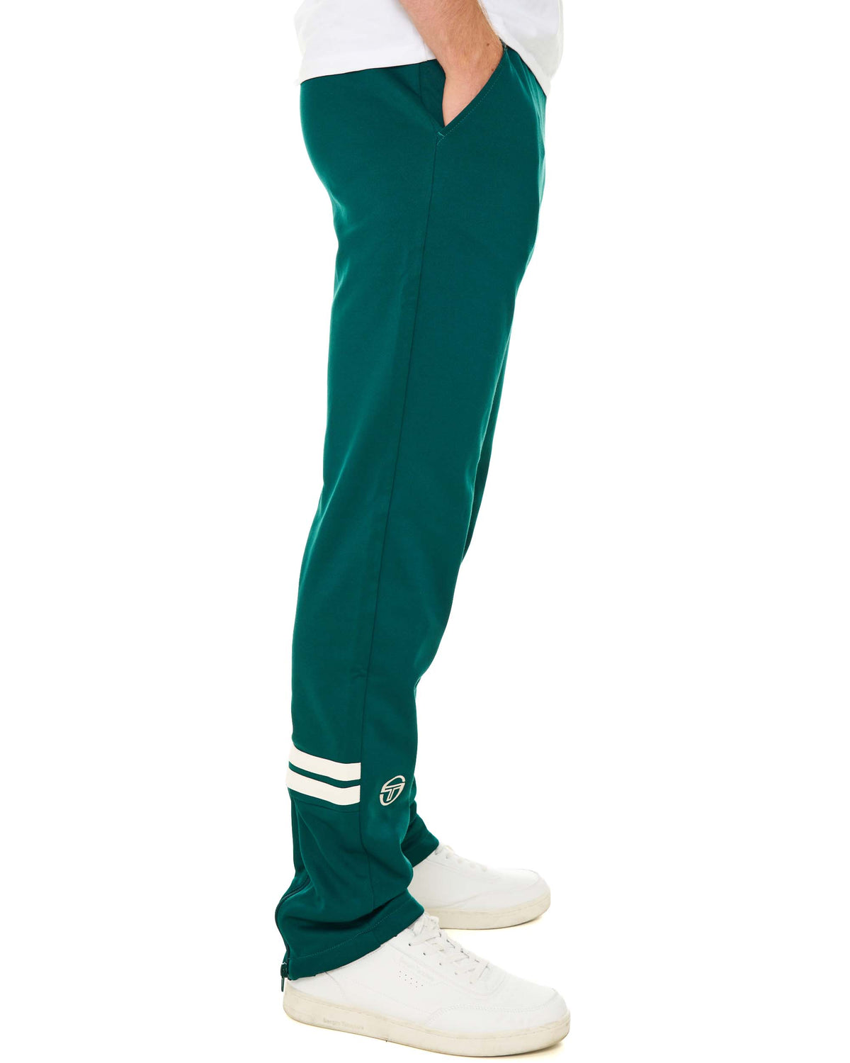 Sergio Tacchini Zip Bottom Track Pants Deep Teal/Gardenia