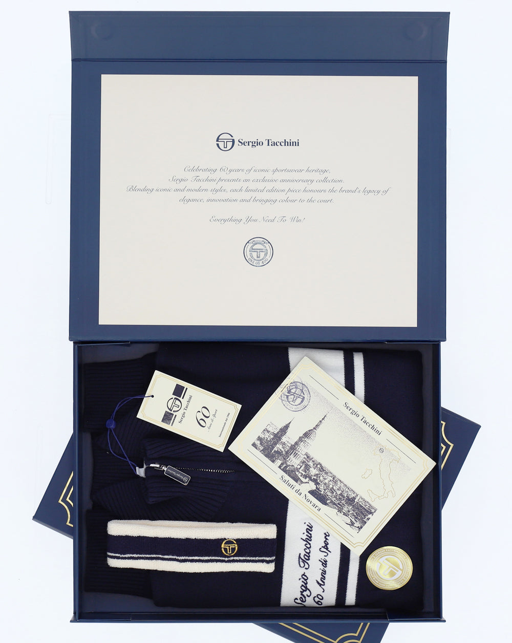 Sergio Tacchini 60th Anniversary Track Top Box Navy Blue/Gardenia