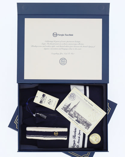 Sergio Tacchini 60th Anniversary Track Top Box Navy Blue/Gardenia