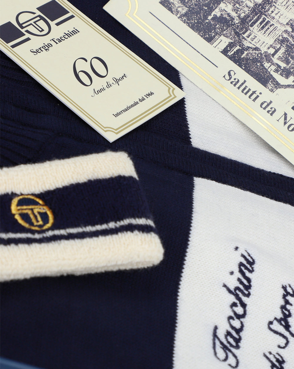 Sergio Tacchini 60th Anniversary Track Top Box Navy Blue/Gardenia