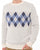 Sergio Tacchini Argyle Crew Knit Jumper Gardenia