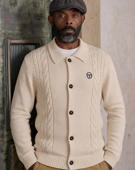 Sergio Tacchini Sergio Tacchini Cable Knit Cardigan Gardenia