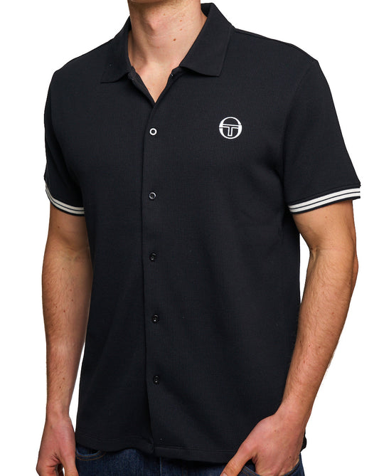 Sergio Tacchini Sergio Tacchini Full Button Polo Shirt Black