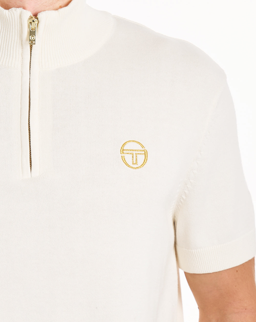 Sergio Tacchini Daytone 1/4 Zip Knit Gardenia