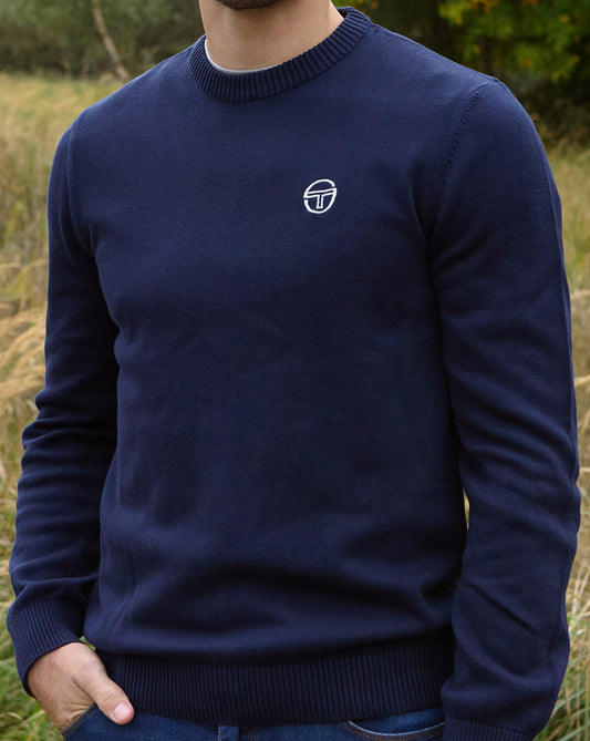 Sergio Tacchini Sergio Tacchini Crew Knit Navy Blue