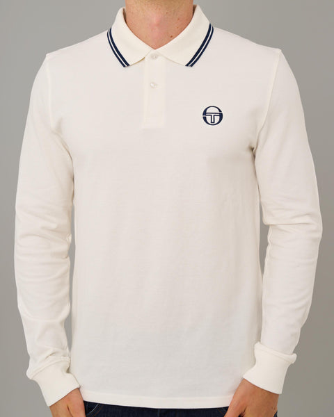 Sergio Tacchini Tipped LS Polo Shirt Gardenia