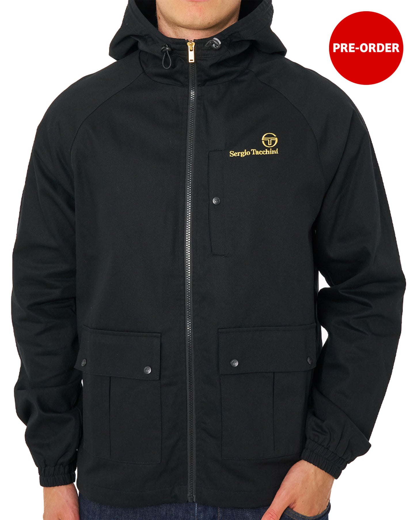 Sergio Tacchini Mancini Hooded Jacket Black