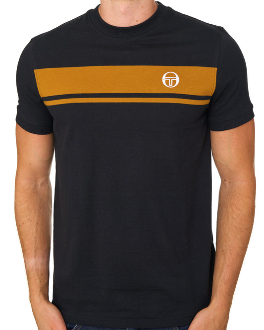 Sergio Tacchini Sergio Tacchini Masters T Shirt Black/Golden Brown