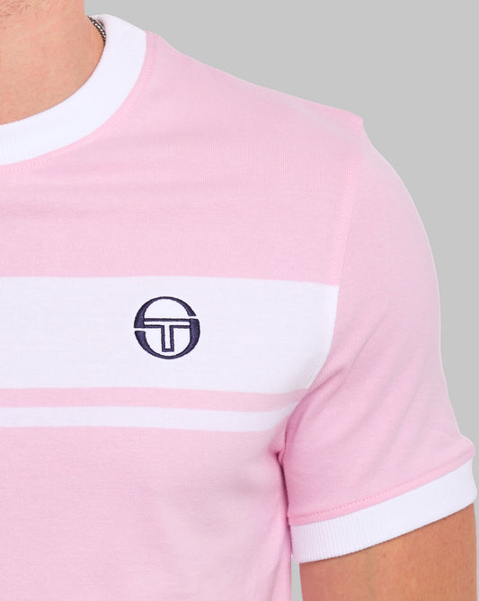 Sergio Tacchini Sergio Tacchini Masters T Shirt Pink/White