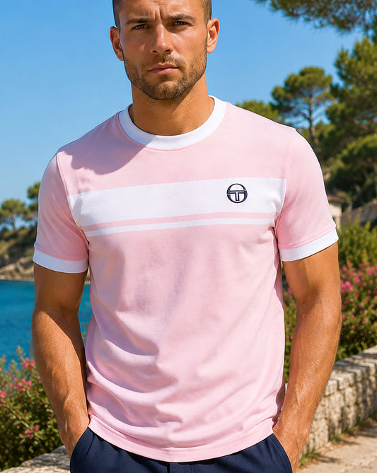 Sergio Tacchini Sergio Tacchini Masters T Shirt Pink/White
