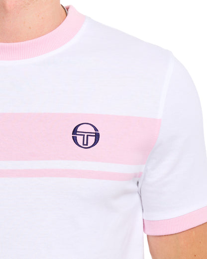 Sergio Tacchini Masters T Shirt White/Pink