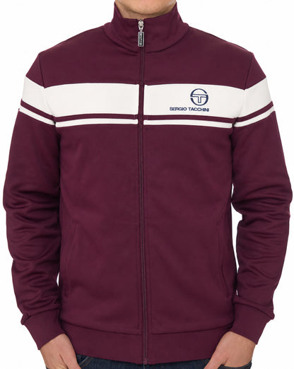 Sergio Tacchini Masters Track Top Deep Burgundy Gardenia