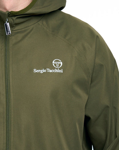Sergio Tacchini Hooded Casual Jacket Dark Olive