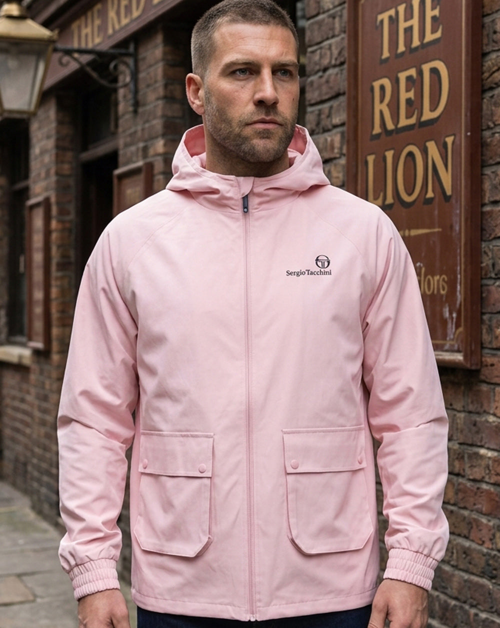 Sergio Tacchini Hooded Casual Jacket Soft Pink Rose