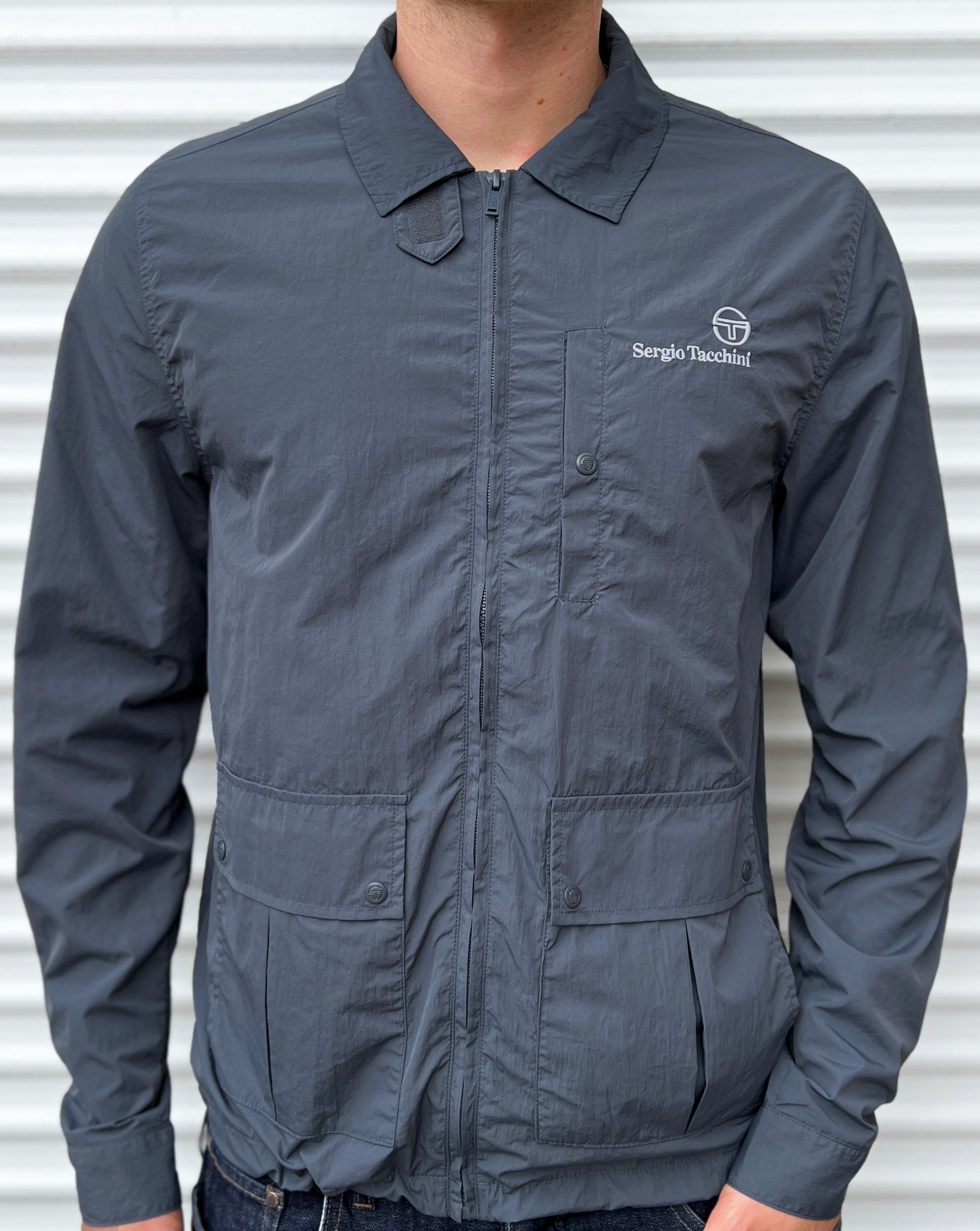 Sergio Tacchini Notte Nylon Jacket Dark Grey
