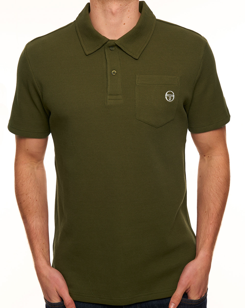 Sergio Tacchini Chest Pocket Polo Olive