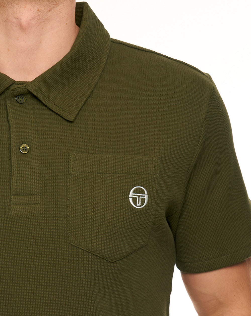 Sergio Tacchini Chest Pocket Polo Olive