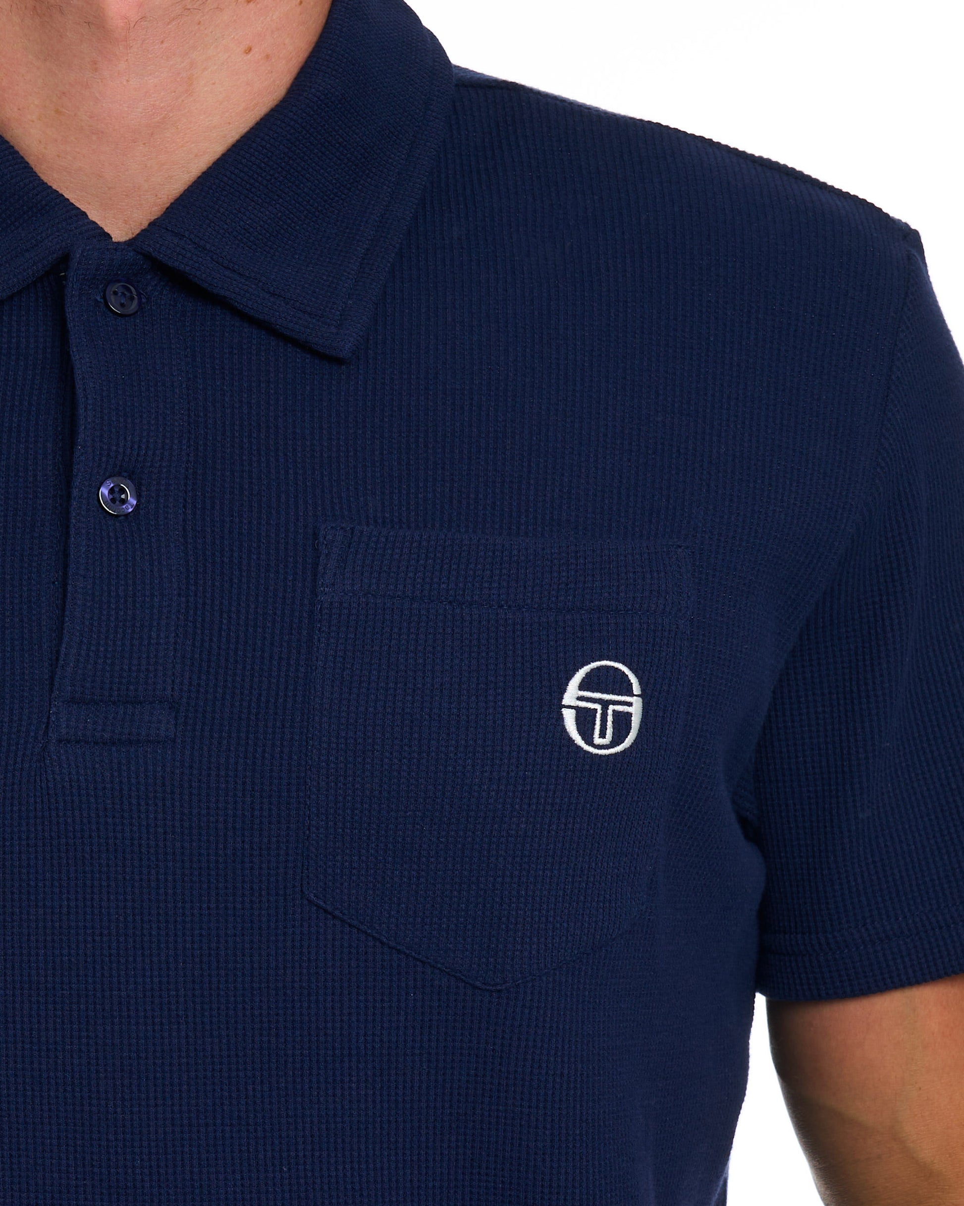 Sergio Tacchini Chest Pocket Polo Navy