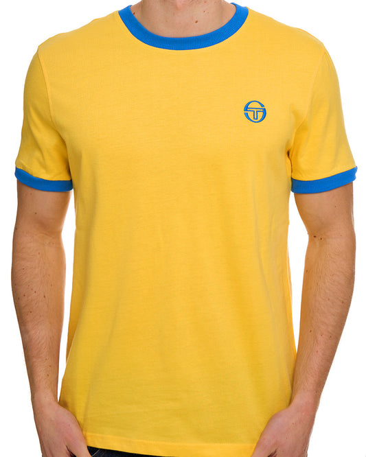 Sergio Tacchini Sergio Tacchini Pro Ringer T Shirt Yellow/Blue