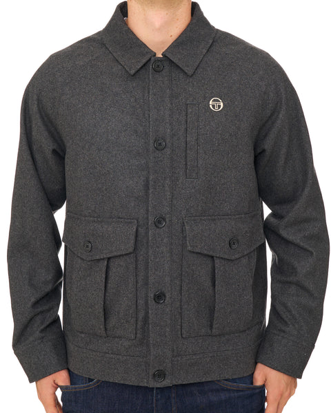 Sergio Tacchini Rico Melton Jacket Charcoal Marl