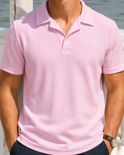 Sergio Tacchini Signature Revere Polo Pink