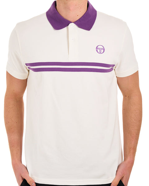 Sergio Tacchini Supermac Polo Shirt Gardenia/Purple