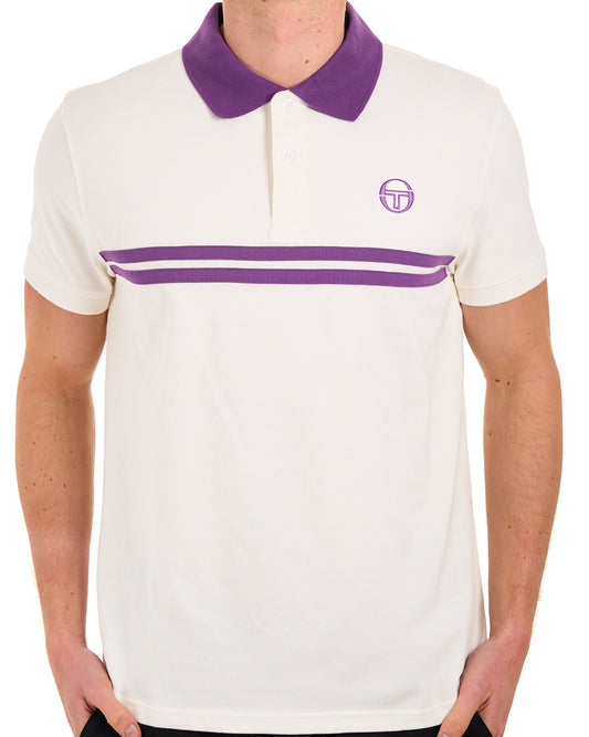 Sergio Tacchini Sergio Tacchini Supermac Polo Shirt Gardenia/Purple