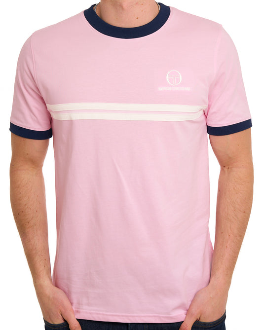 Sergio Tacchini Sergio Tacchini Supermac T Shirt Pink/Navy