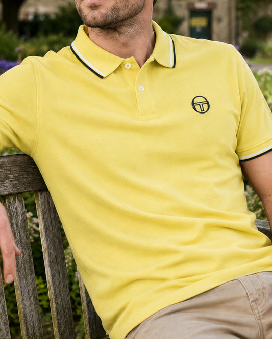 Sergio Tacchini Sergio Tacchini Tipped Polo Shirt Yellow/White/Navy