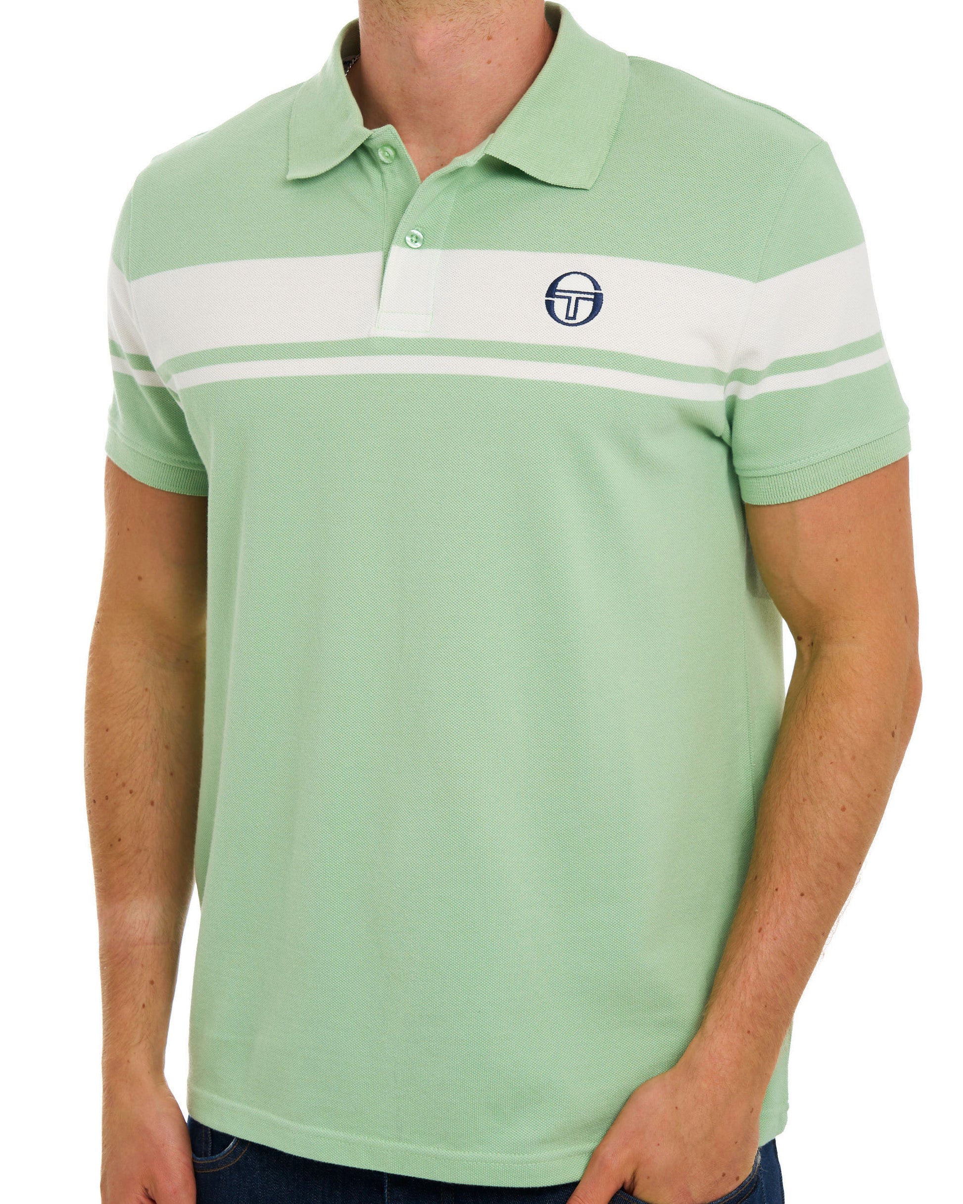 Sergio Tacchini Young Line Polo Shirt Green/Gardenia