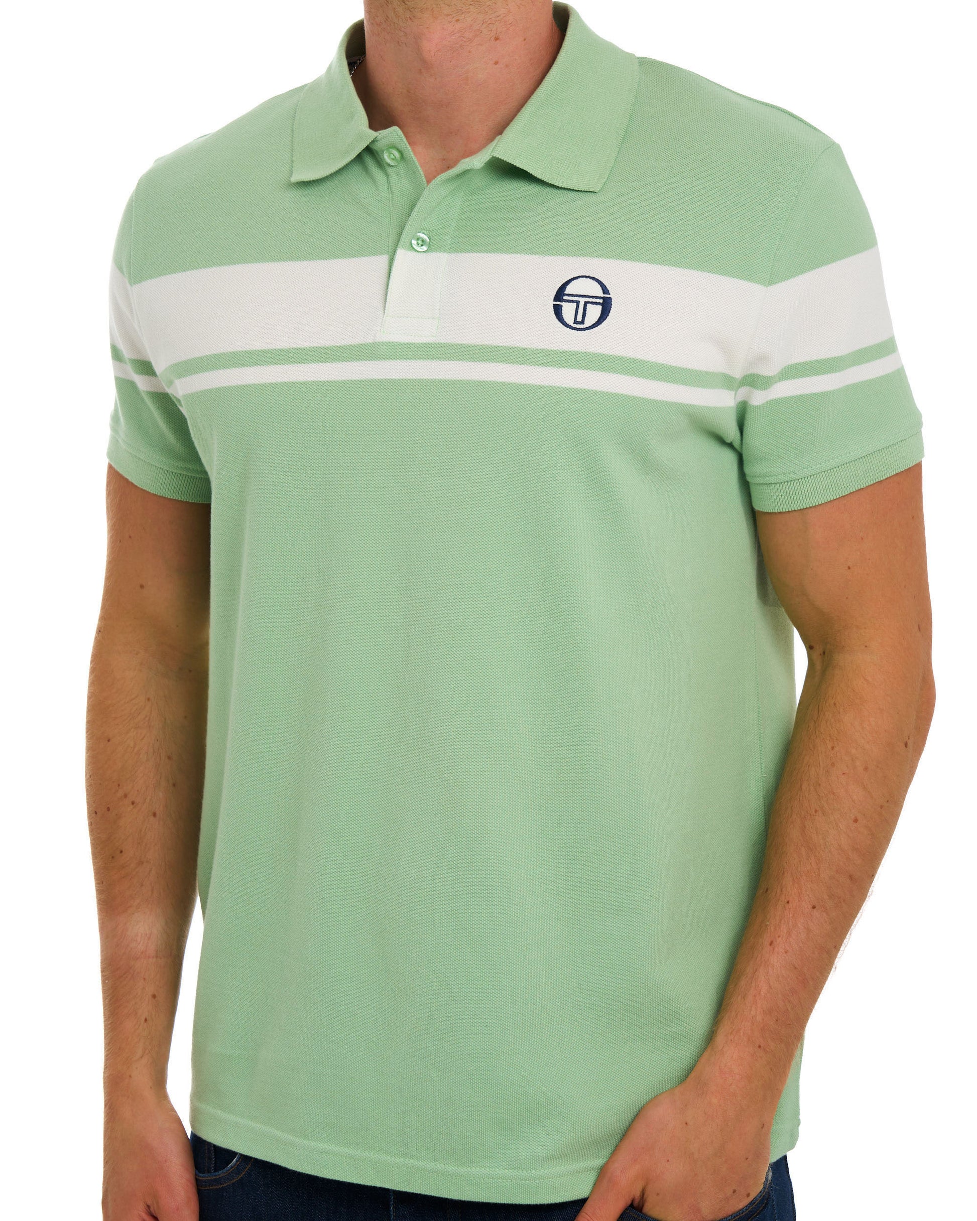 Sergio Tacchini Young Line Polo Shirt Green/Gardenia