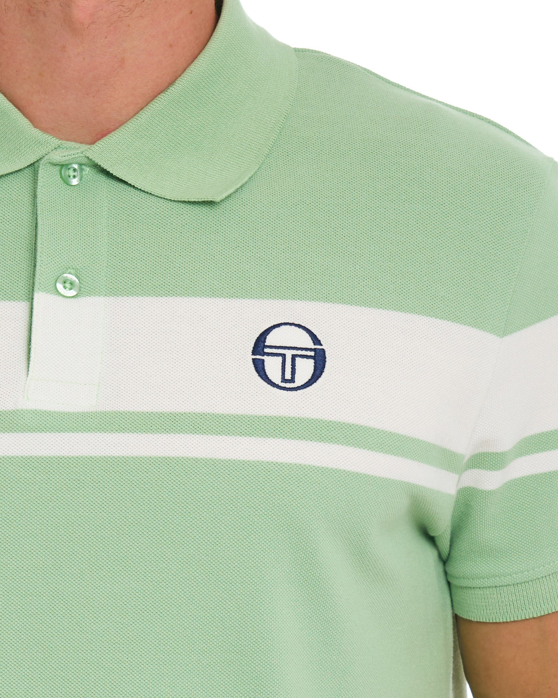 Sergio Tacchini Young Line Polo Shirt Green/Gardenia