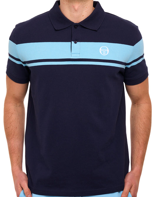 Sergio Tacchini Sergio Tacchini Young Line Polo Shirt Navy Blue/Baltic Sea