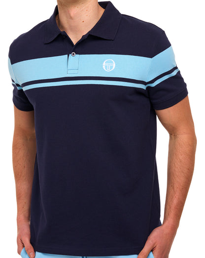 Sergio Tacchini Young Line Polo Shirt Navy Blue/Baltic Sea