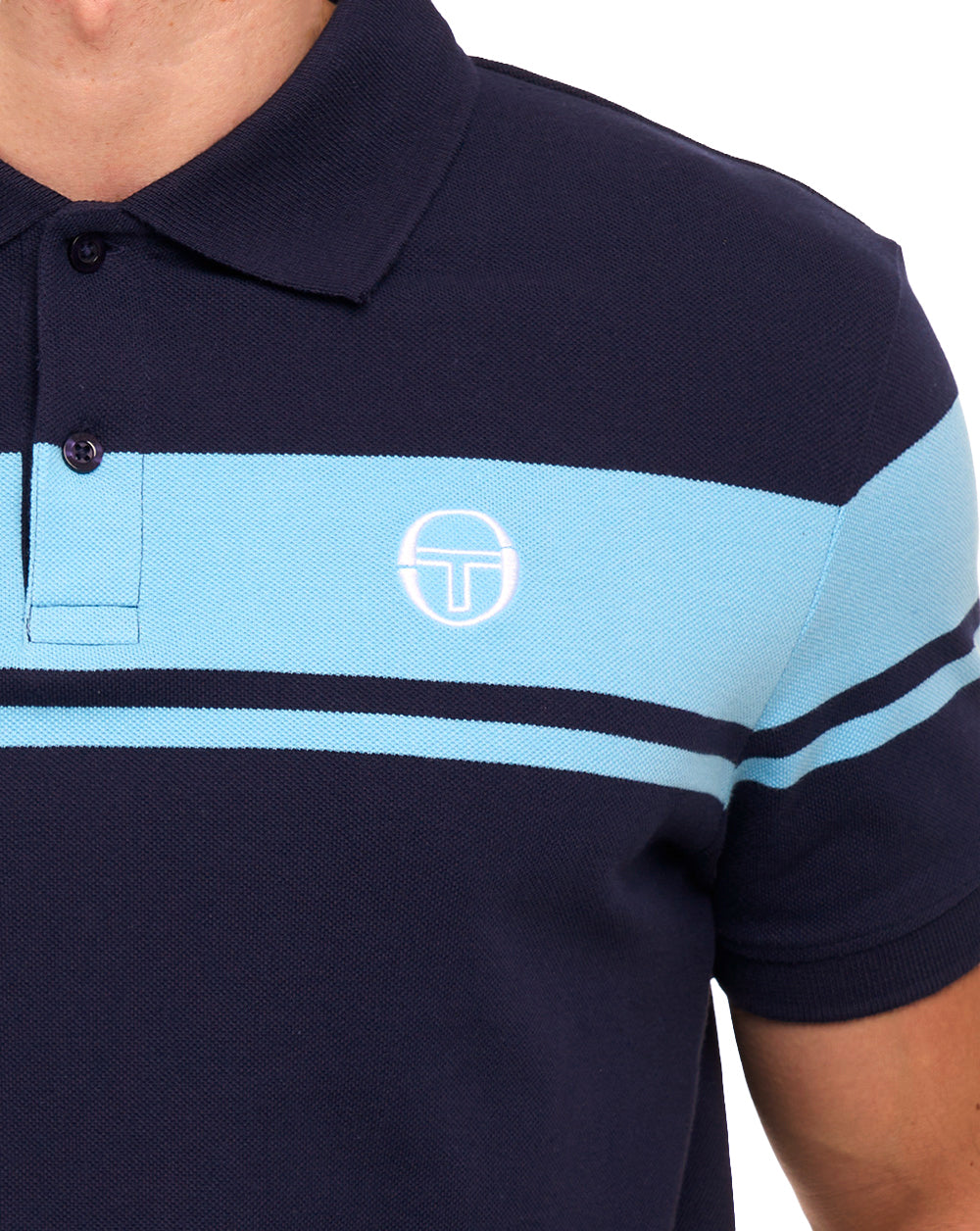 Sergio Tacchini Young Line Polo Shirt Navy Blue/Baltic Sea
