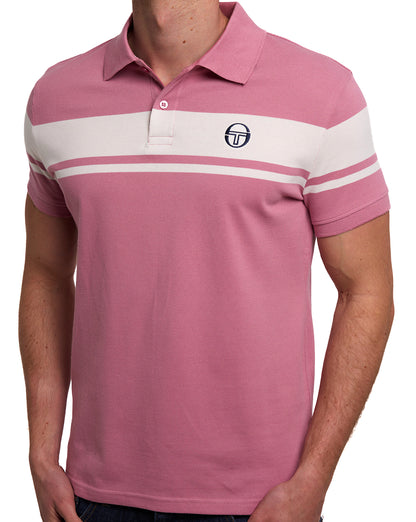 Sergio Tacchini Young Line Polo Shirt Deep Pink/Gardenia