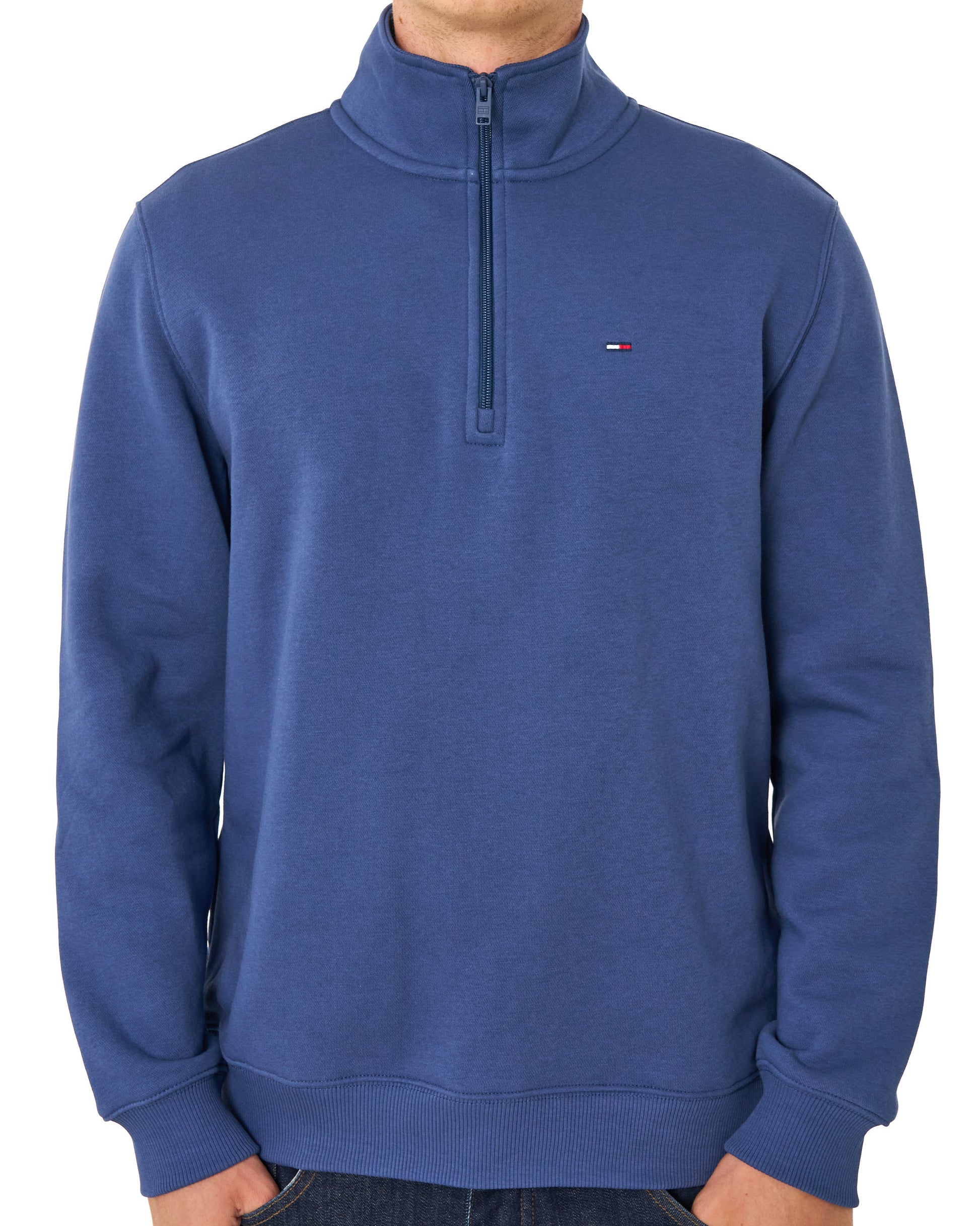 Tommy Jeans 1/4 Zip Neck Sweat Basic Navy